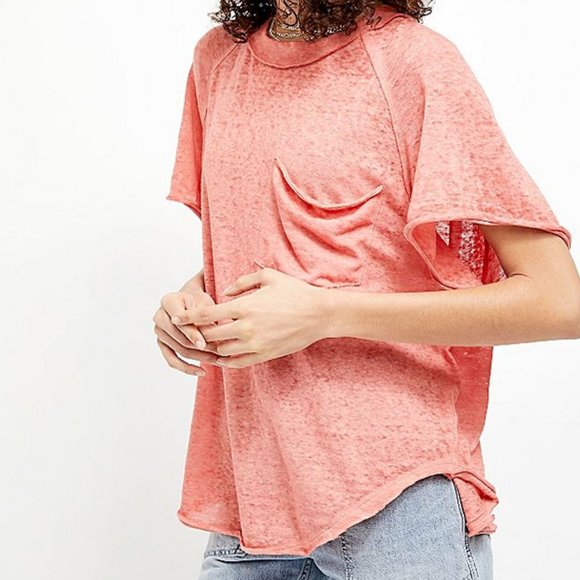 Free People | Kyoto Tee - Pretty Guava ~ NWT - Picture 4 of 11